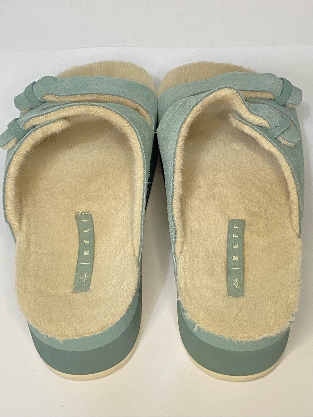 REEF Frosty Platform Slide Sandals Women’s Size 9 Seafoam Green EUC - Picture 5 of 11